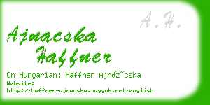 ajnacska haffner business card